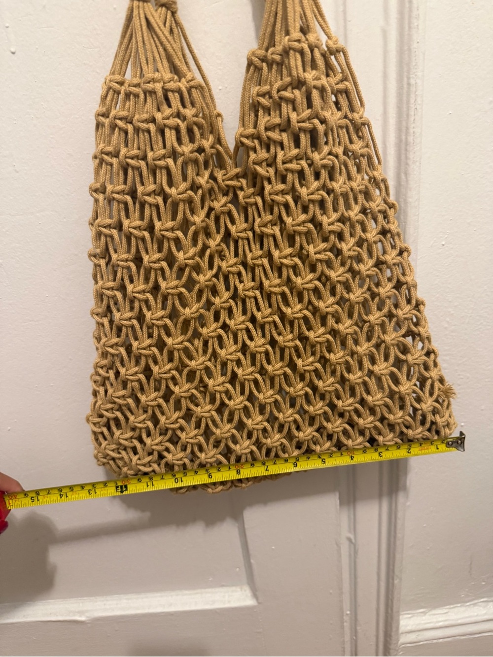 Prada Mustard Macramé Tote Bag - Picture 9 of 9